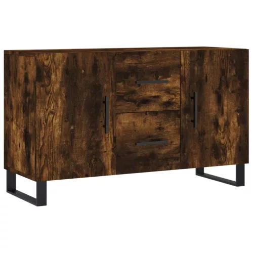 Füstös tölgy színű szerelt fa tálalószekrény 100 x 36 x 90 cm