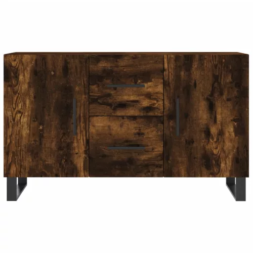 Füstös tölgy színű szerelt fa tálalószekrény 100 x 36 x 90 cm