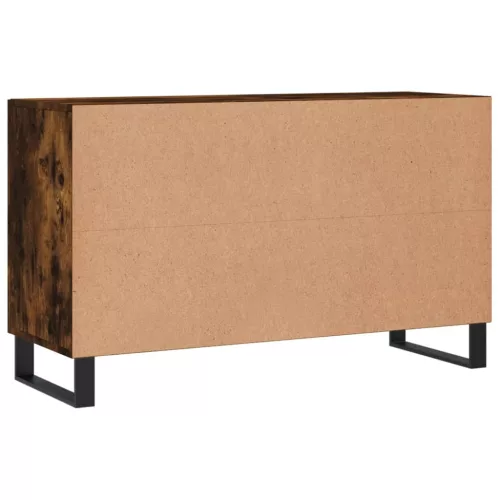 Füstös tölgy színű szerelt fa tálalószekrény 100 x 36 x 90 cm