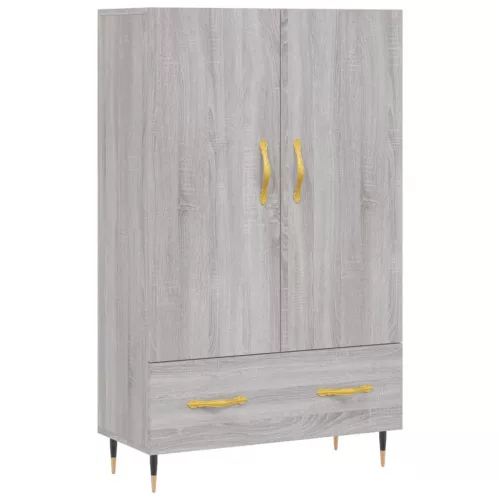 Szürke sonoma szerelt fa magasszekrény 69,5 x 31 x 115 cm