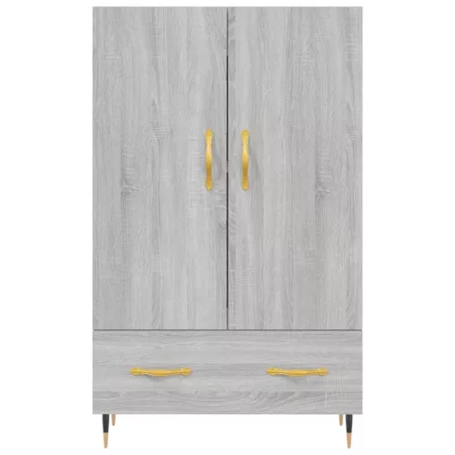 Szürke sonoma szerelt fa magasszekrény 69,5 x 31 x 115 cm