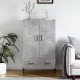Betonszürke szerelt fa magasszekrény 69,5 x 31 x 115 cm