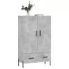 Betonszürke szerelt fa magasszekrény 69,5 x 31 x 115 cm