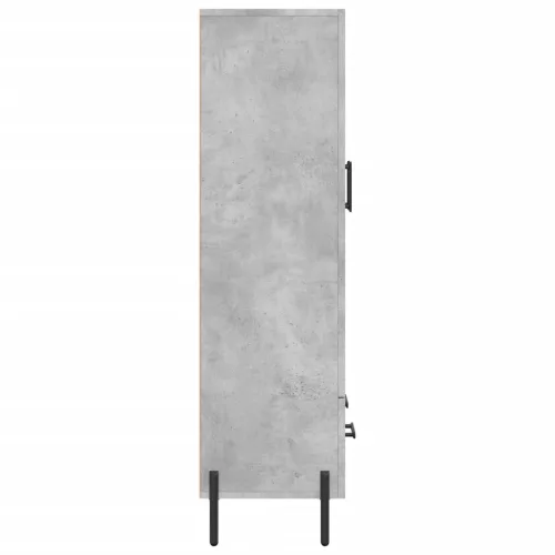 Betonszürke szerelt fa magasszekrény 69,5 x 31 x 115 cm