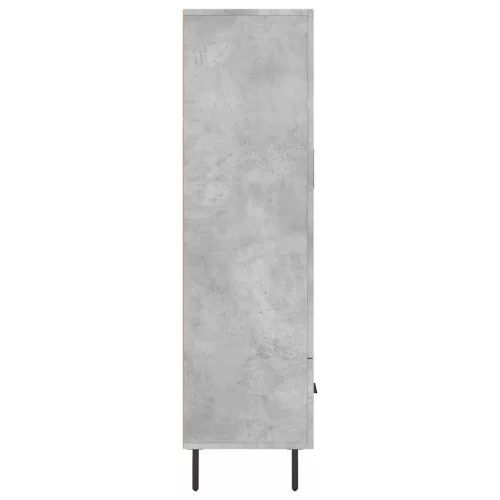 Betonszürke szerelt fa magasszekrény 69,5 x 31 x 115 cm