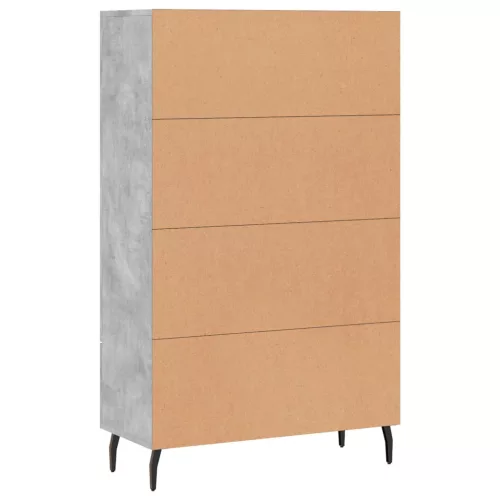 Betonszürke szerelt fa magasszekrény 69,5 x 31 x 115 cm