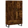 Füstös tölgy színű szerelt fa magasszekrény 69,5 x 31 x 115 cm
