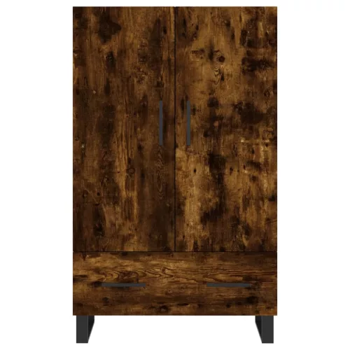 Füstös tölgy színű szerelt fa magasszekrény 69,5 x 31 x 115 cm