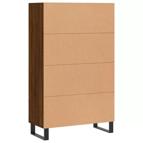 Barna tölgyszínű szerelt fa magasszekrény 69,5 x 31 x 115 cm