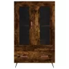 Füstös tölgy színű szerelt fa magasszekrény 69,5 x 31 x 115 cm