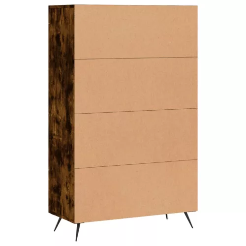 Füstös tölgy színű szerelt fa magasszekrény 69,5 x 31 x 115 cm