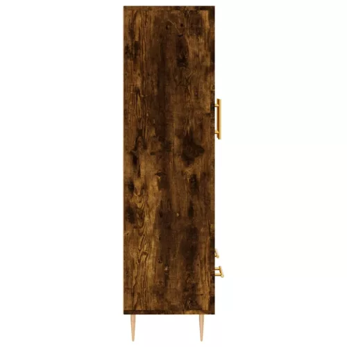 Füstös tölgy színű szerelt fa magasszekrény 69,5 x 31 x 115 cm