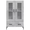 Betonszürke szerelt fa magasszekrény 69,5 x 31 x 115 cm