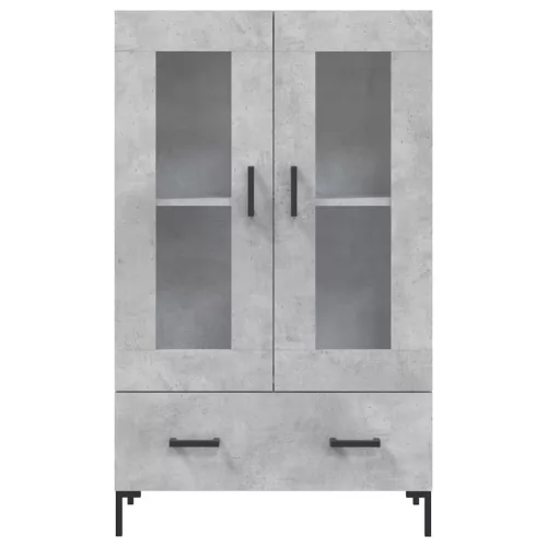 Betonszürke szerelt fa magasszekrény 69,5 x 31 x 115 cm