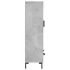 Betonszürke szerelt fa magasszekrény 69,5 x 31 x 115 cm