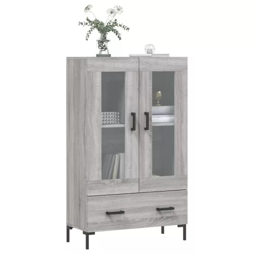 Szürke sonoma szerelt fa magasszekrény 69,5 x 31 x 115 cm