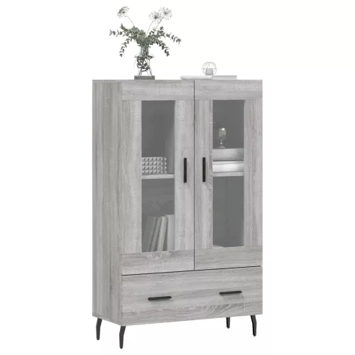 Szürke sonoma szerelt fa magasszekrény 69,5 x 31 x 115 cm