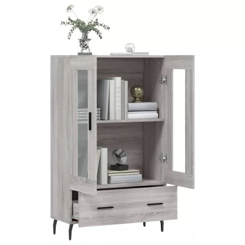 Szürke sonoma szerelt fa magasszekrény 69,5 x 31 x 115 cm