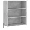 Betonszürke szerelt fa polcos szekrény 69,5 x 32,5 x 90 cm