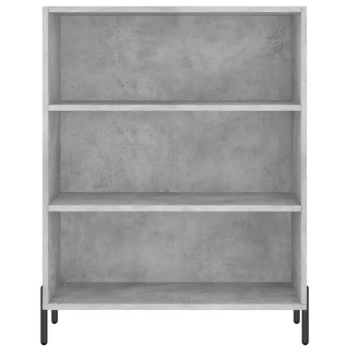 Betonszürke szerelt fa polcos szekrény 69,5 x 32,5 x 90 cm