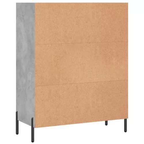 Betonszürke szerelt fa polcos szekrény 69,5 x 32,5 x 90 cm