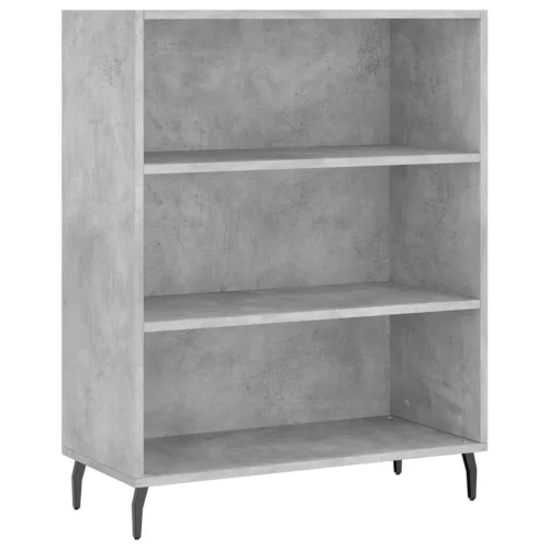 Betonszürke szerelt fa polcos szekrény 69,5 x 32,5 x 90 cm