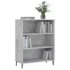 Betonszürke szerelt fa polcos szekrény 69,5 x 32,5 x 90 cm