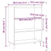 Betonszürke szerelt fa polcos szekrény 69,5 x 32,5 x 90 cm