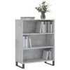 Betonszürke szerelt fa polcos szekrény 69,5 x 32,5 x 90 cm