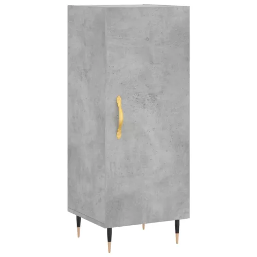 Betonszürke szerelt fa tálalószekrény 34,5 x 34 x 90 cm