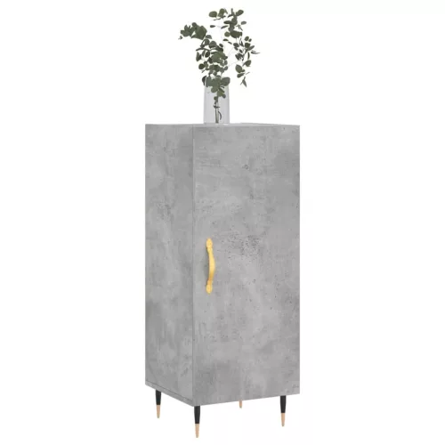 Betonszürke szerelt fa tálalószekrény 34,5 x 34 x 90 cm