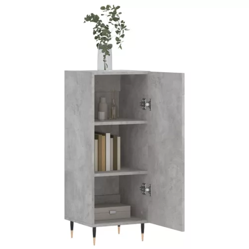 Betonszürke szerelt fa tálalószekrény 34,5 x 34 x 90 cm