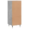 Betonszürke szerelt fa tálalószekrény 34,5 x 34 x 90 cm