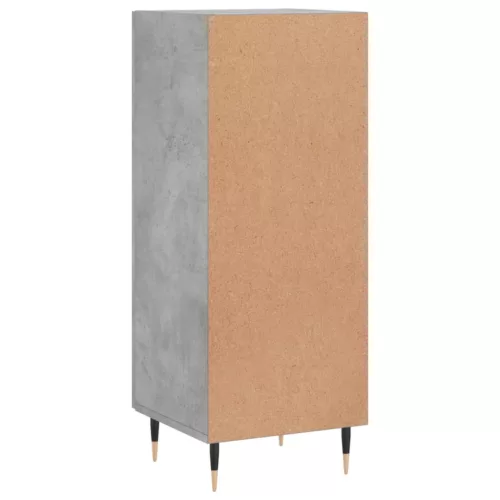 Betonszürke szerelt fa tálalószekrény 34,5 x 34 x 90 cm