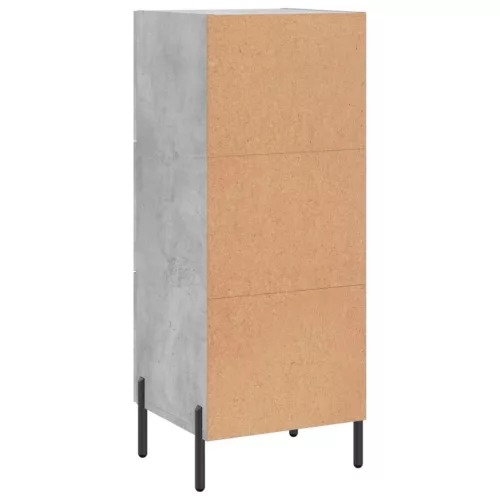 Betonszürke szerelt fa tálalószekrény 34,5 x 34 x 90 cm