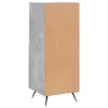 Betonszürke szerelt fa tálalószekrény 34,5 x 34 x 90 cm