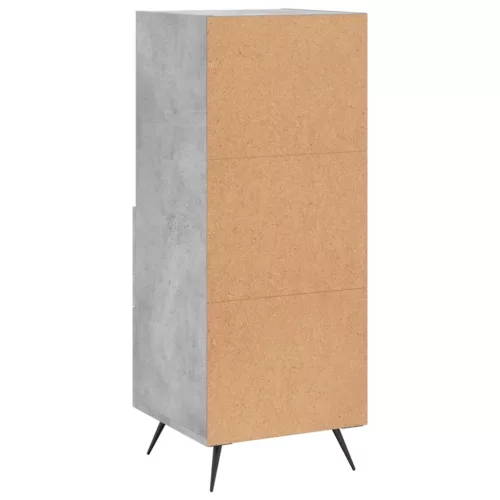 Betonszürke szerelt fa tálalószekrény 34,5 x 34 x 90 cm
