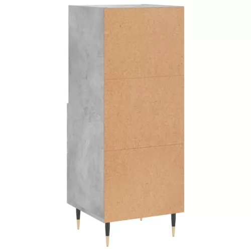 Betonszürke szerelt fa tálalószekrény 34,5 x 34 x 90 cm