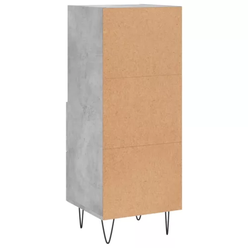 Betonszürke szerelt fa tálalószekrény 34,5 x 34 x 90 cm