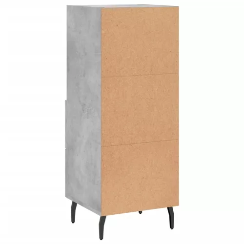 Betonszürke szerelt fa tálalószekrény 34,5 x 34 x 90 cm