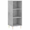 Betonszürke szerelt fa tálalószekrény 34,5 x 32,5 x 90 cm
