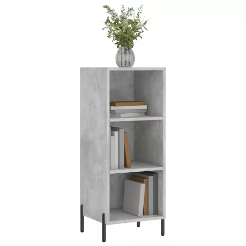 Betonszürke szerelt fa tálalószekrény 34,5 x 32,5 x 90 cm