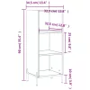 Sonoma tölgy színű szerelt fa tálalószekrény 34,5x32,5x90 cm