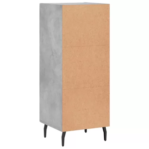 Betonszürke szerelt fa tálalószekrény 34,5 x 34 x 90 cm