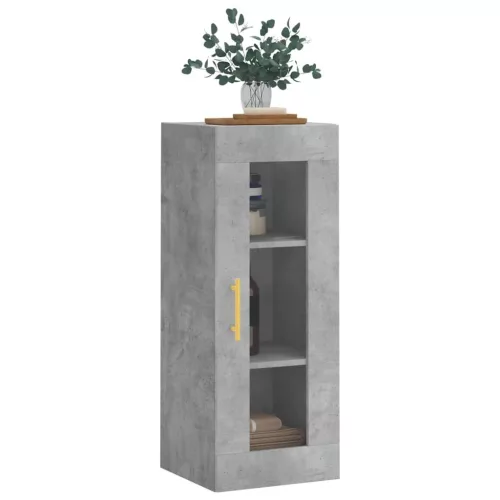 Betonszürke fali szekrény 34,5 x 34 x 90 cm