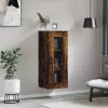 Füstös tölgy színű fali szekrény 34,5x34x90 cm