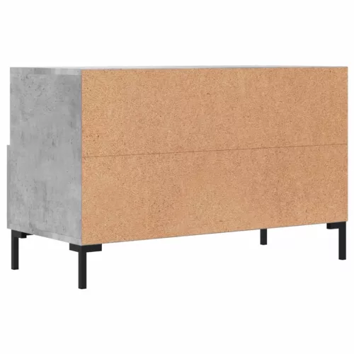 Betonszürke szerelt fa TV-szekrény 80 x 36 x 50 cm