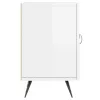 Fehér magasfényű szerelt fa TV-szekrény 150x30x50 cm