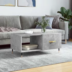 Betonszürke szerelt fa dohányzóasztal 90 x 50 x 40 cm