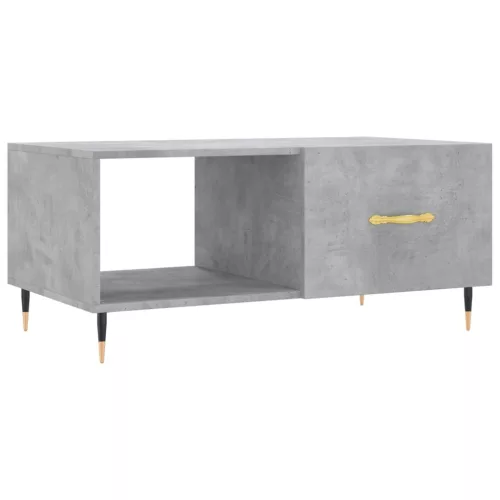 Betonszürke szerelt fa dohányzóasztal 90 x 50 x 40 cm